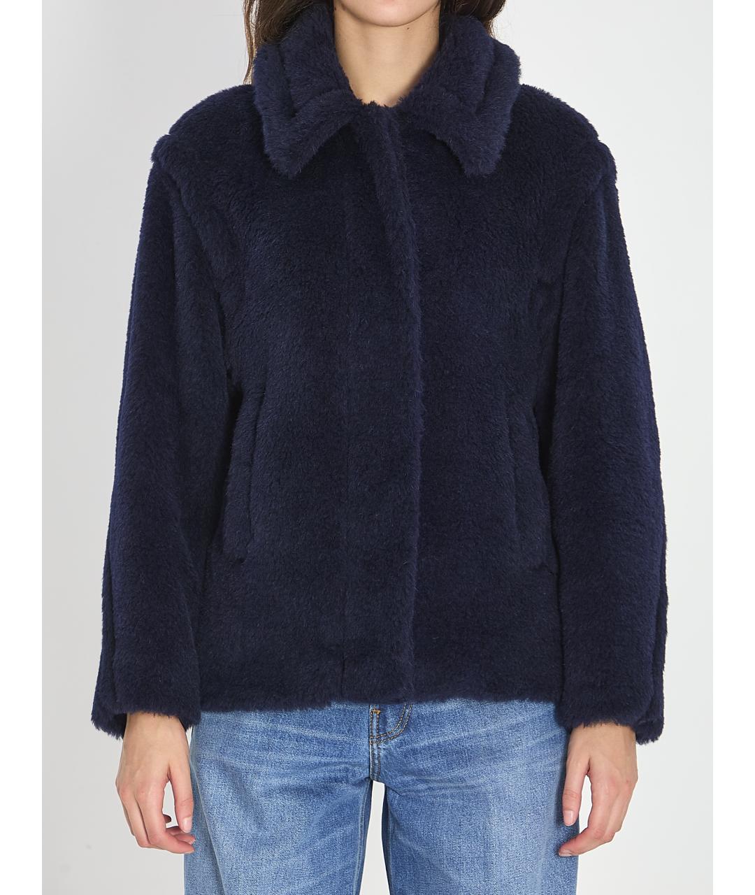 MAX MARA Синее шерстяное пальто, фото 4