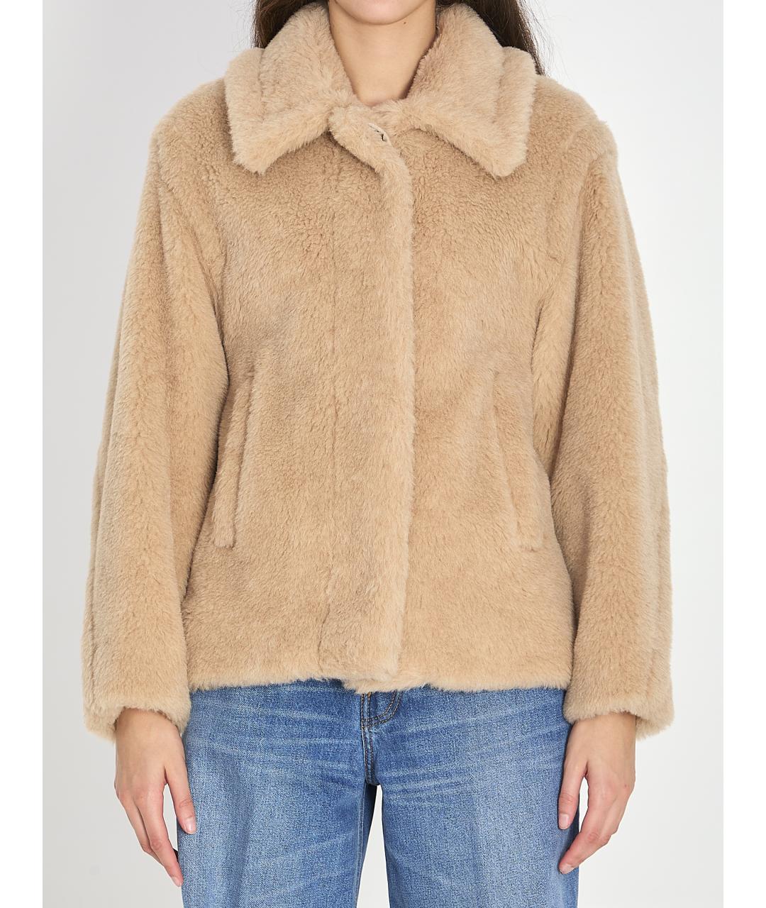 MAX MARA Бежевое шерстяное пальто, фото 4