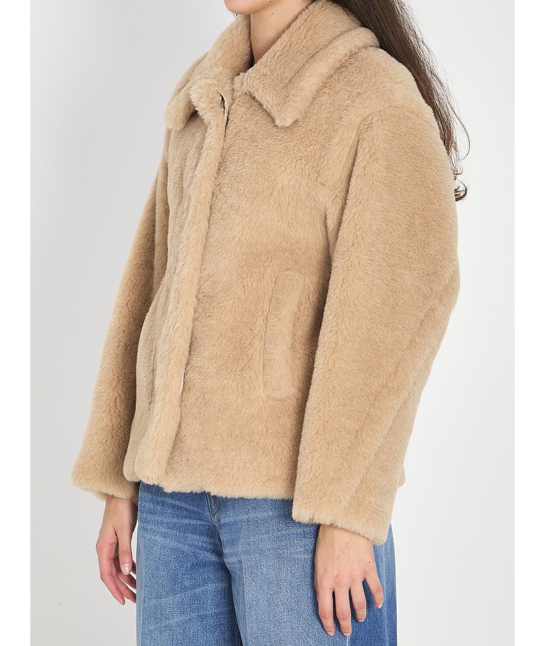 MAX MARA Бежевое шерстяное пальто, фото 2