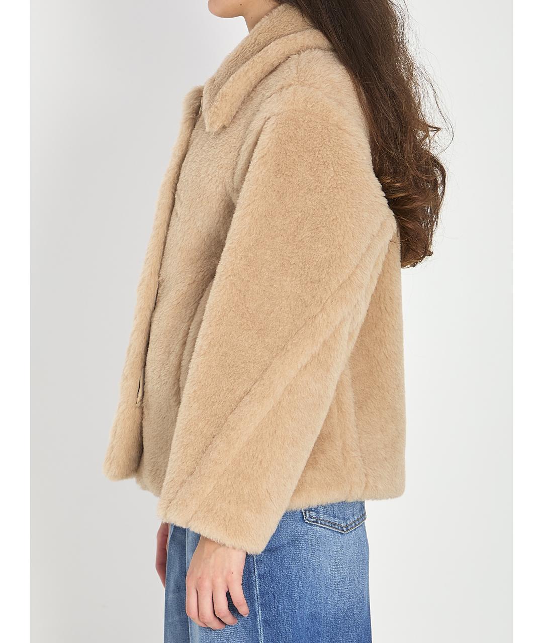 MAX MARA Бежевое шерстяное пальто, фото 3