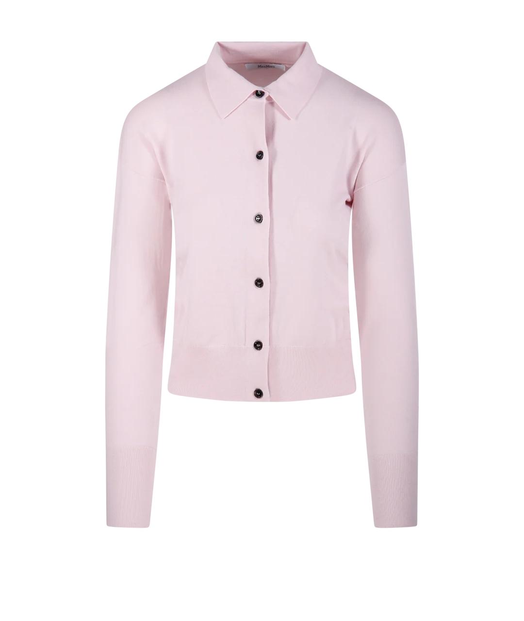 MAX MARA Розовый шерстяной кардиган, фото 1