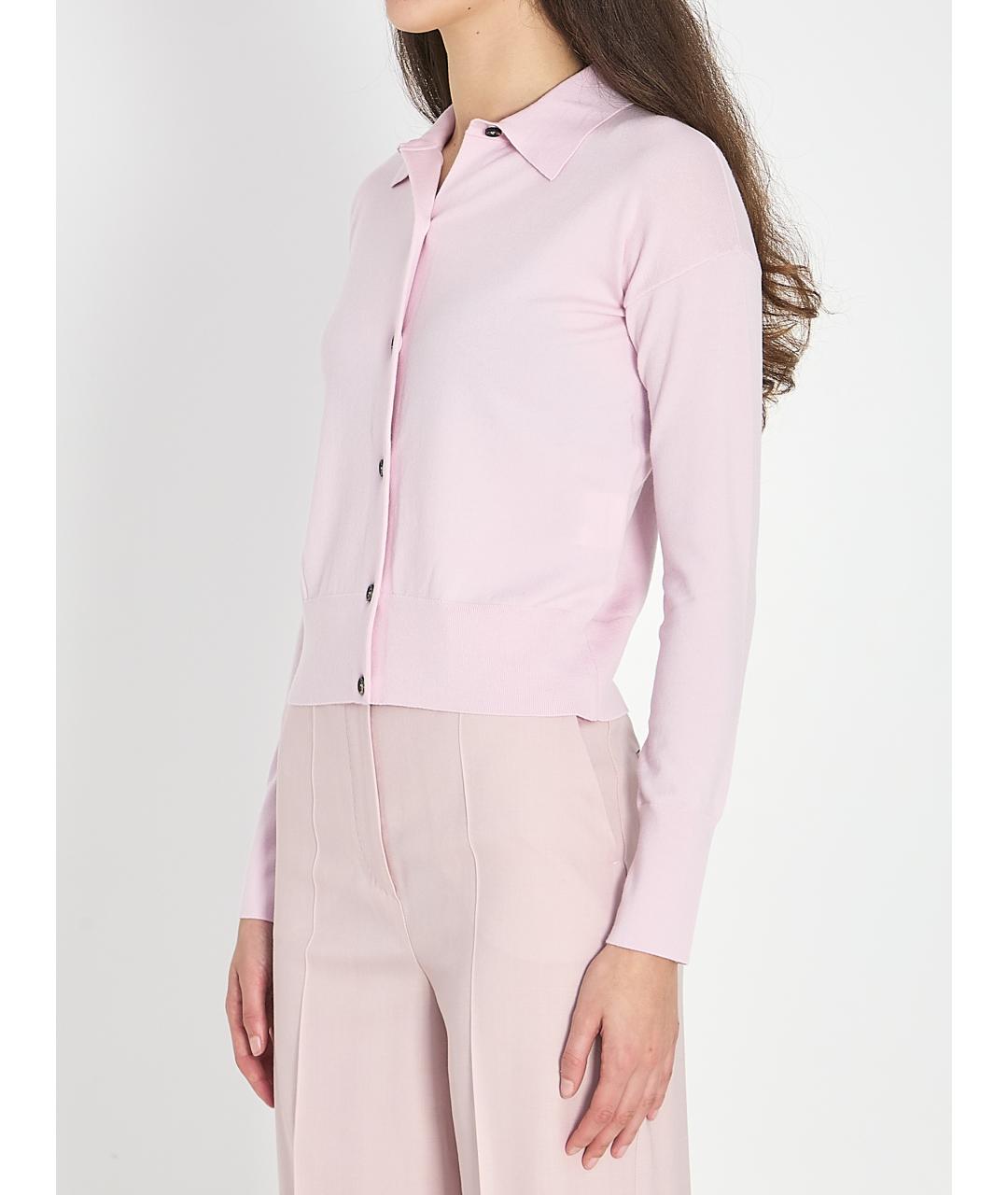 MAX MARA Розовый шерстяной кардиган, фото 2