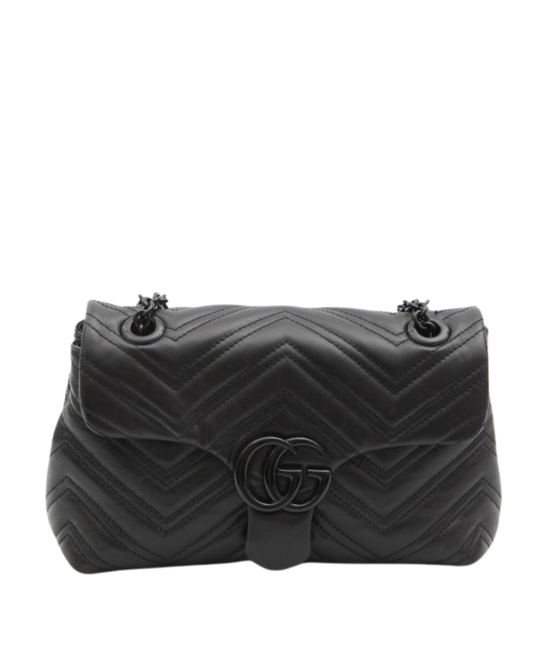 GUCCI Черная кожаная сумка через плечо, фото 1