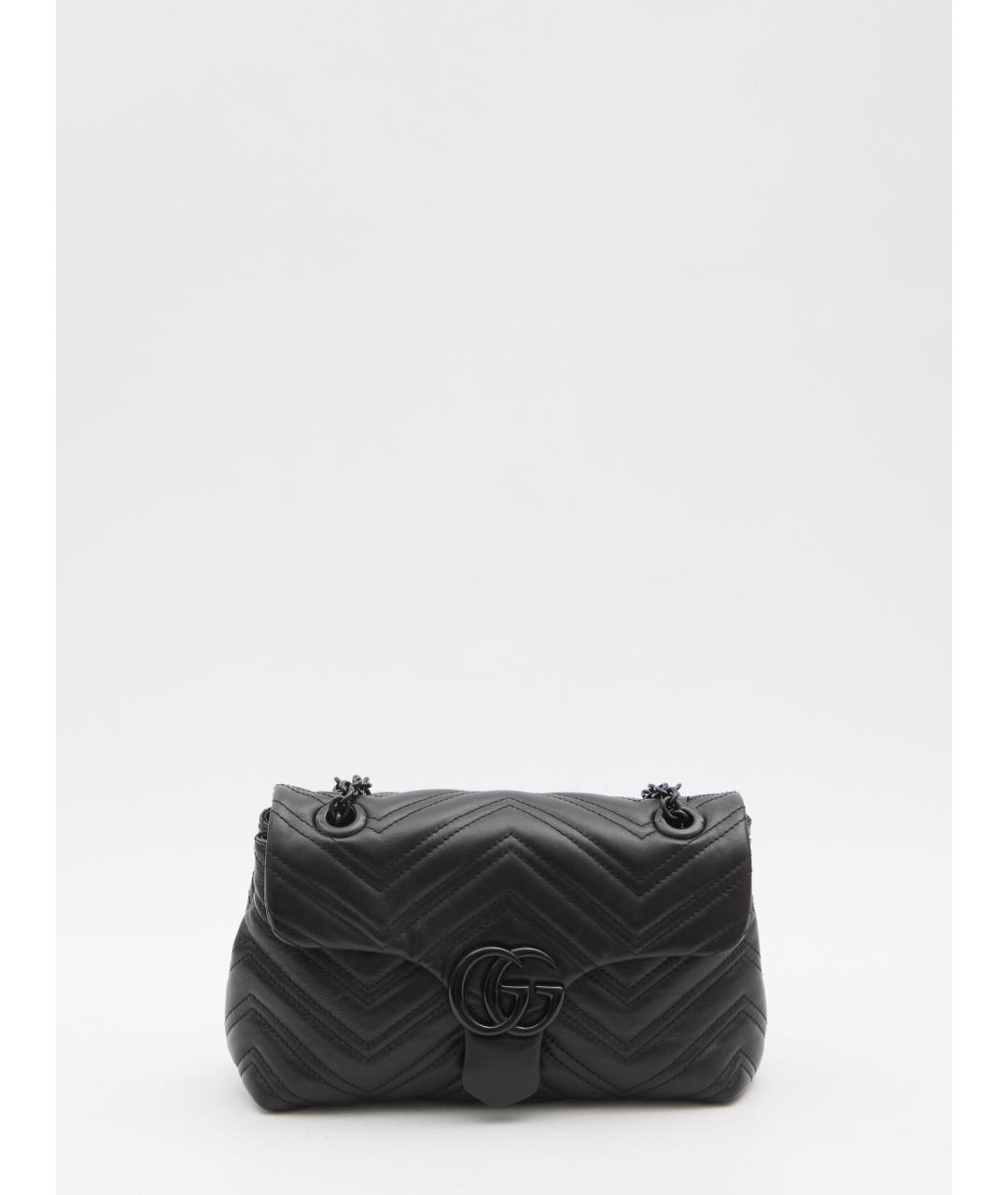 GUCCI Черная кожаная сумка через плечо, фото 6