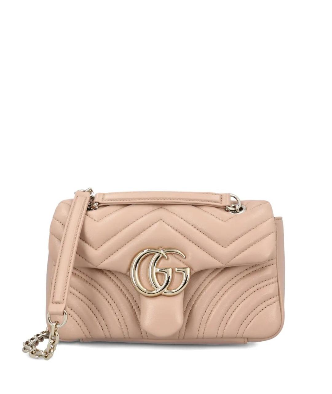 GUCCI Розовая кожаная сумка через плечо, фото 2