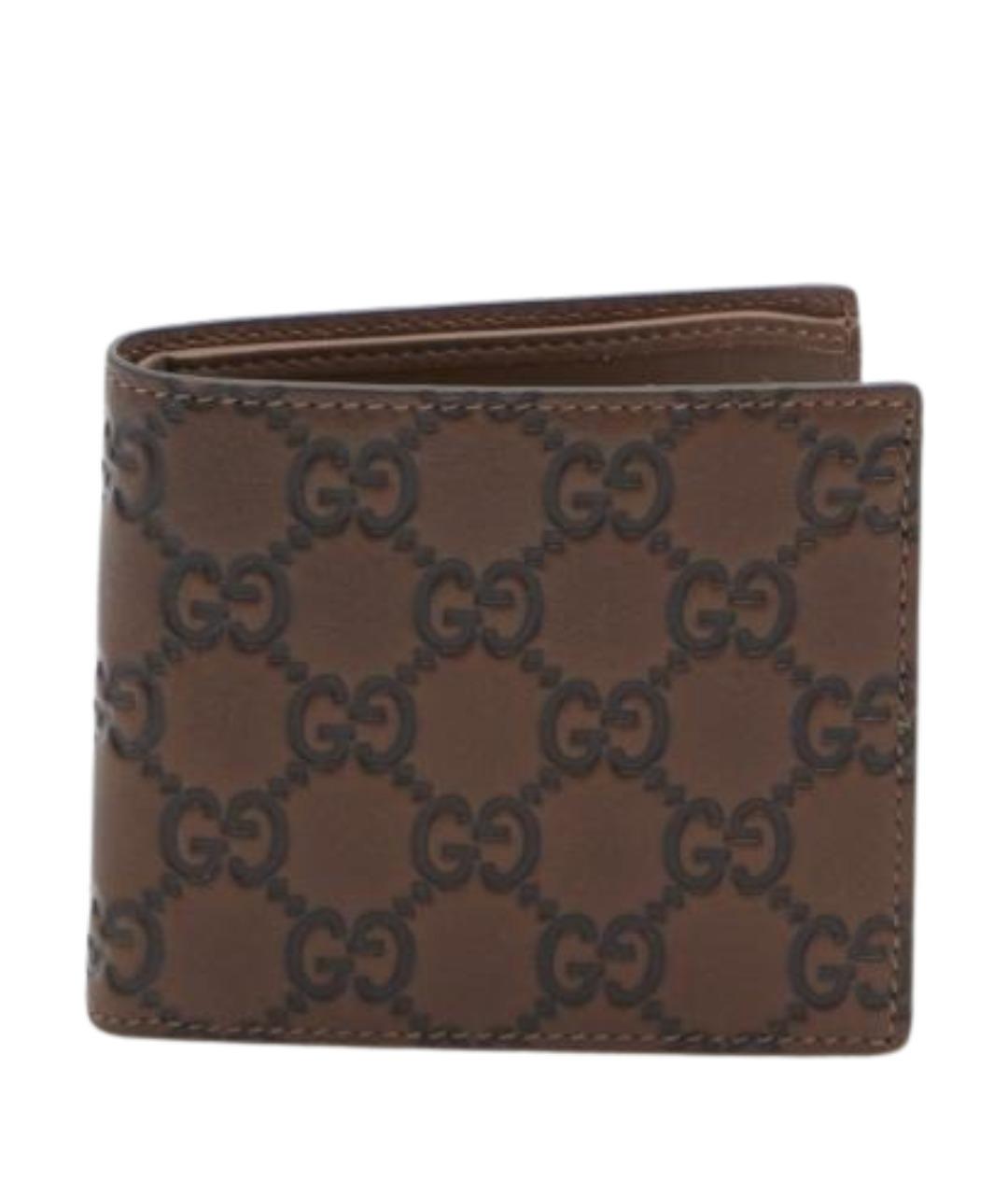GUCCI Коричневый кожаный кошелек, фото 1