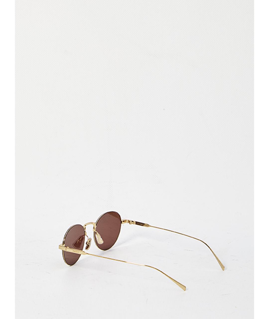 CELINE Коричневые металлические солнцезащитные очки, фото 2