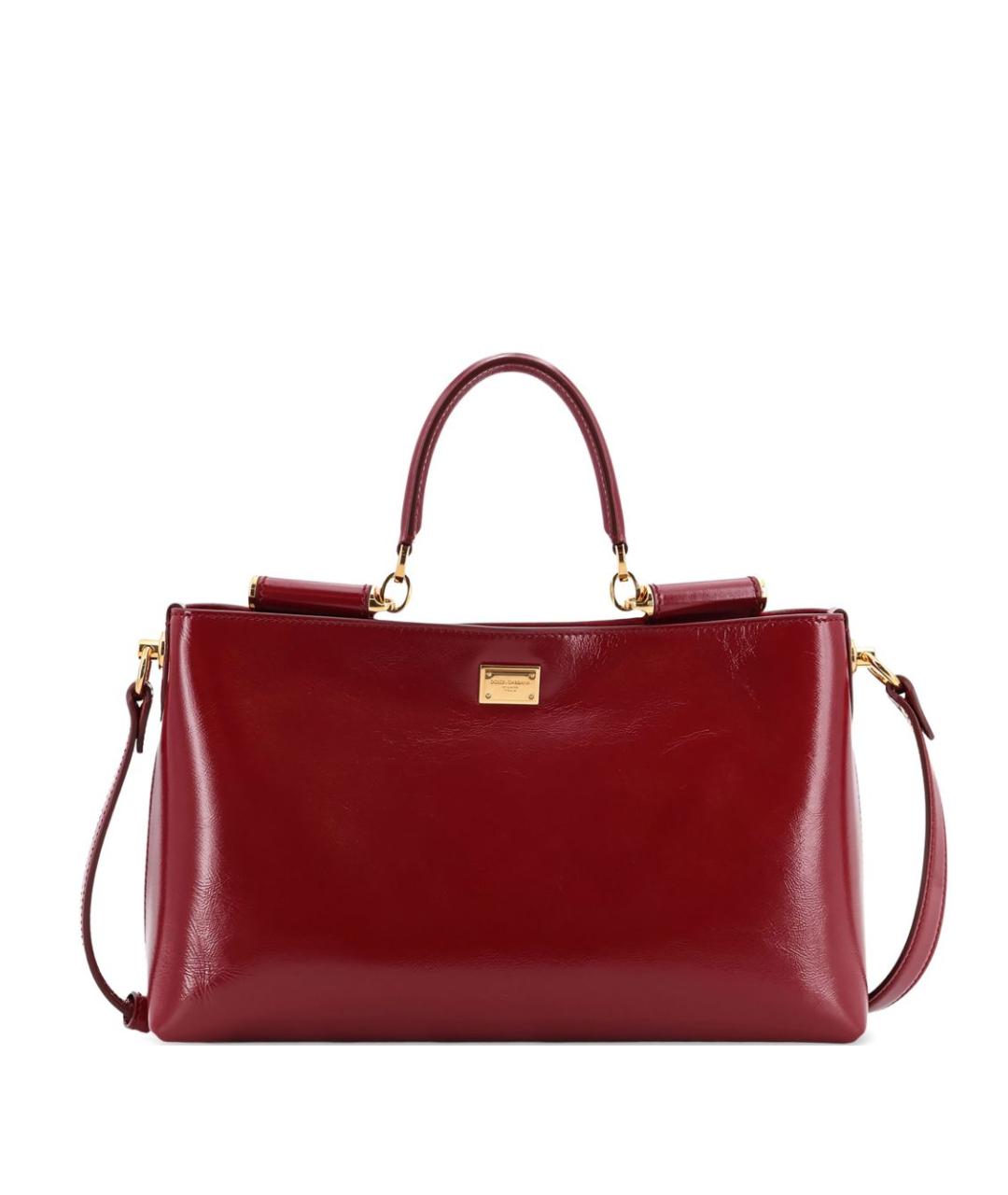 DOLCE&GABBANA Красная кожаная сумка тоут, фото 2