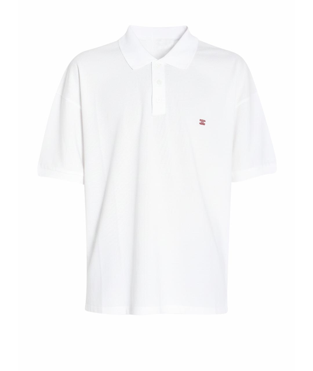 CELINE Белое хлопковое поло с коротким рукавом, фото 1