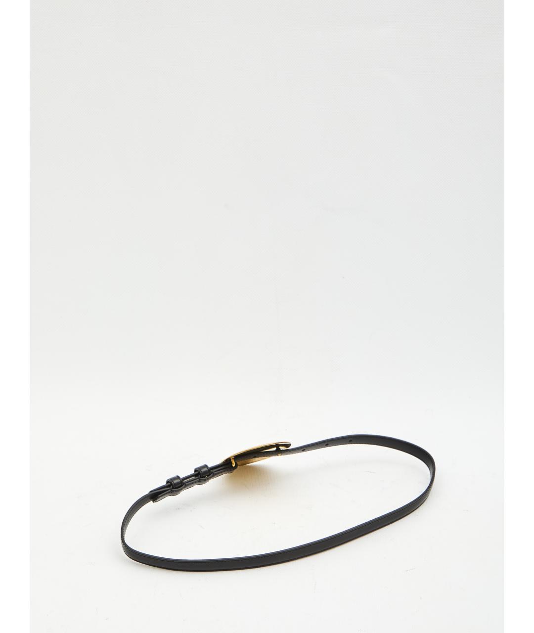 CELINE Черный кожаный ремень, фото 2