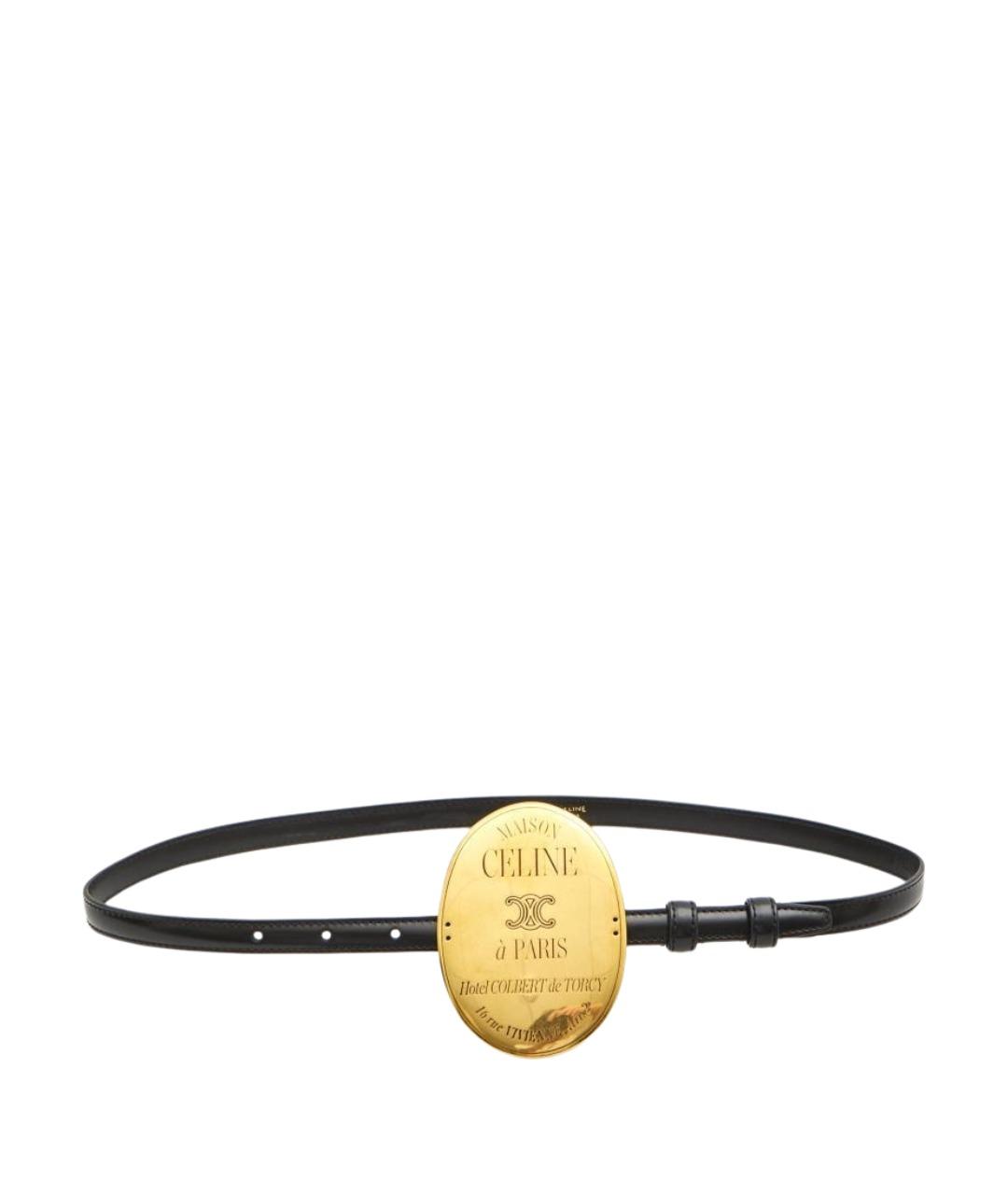 CELINE Черный кожаный ремень, фото 1