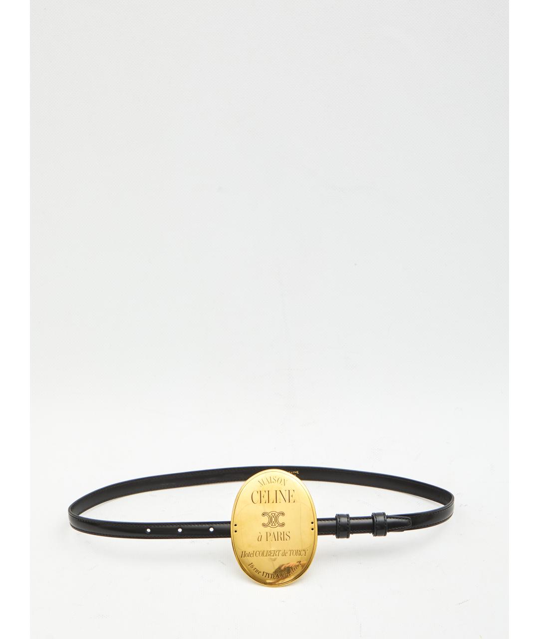 CELINE Черный кожаный ремень, фото 3