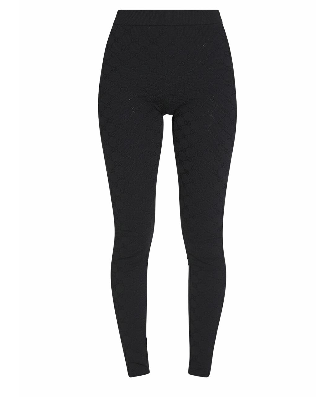 GUCCI Черные вискозные леггинсы и велосипедки, фото 1