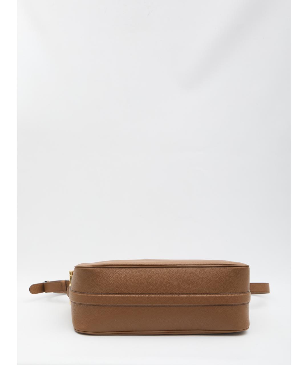 GUCCI Коричневая кожаная сумка через плечо, фото 6