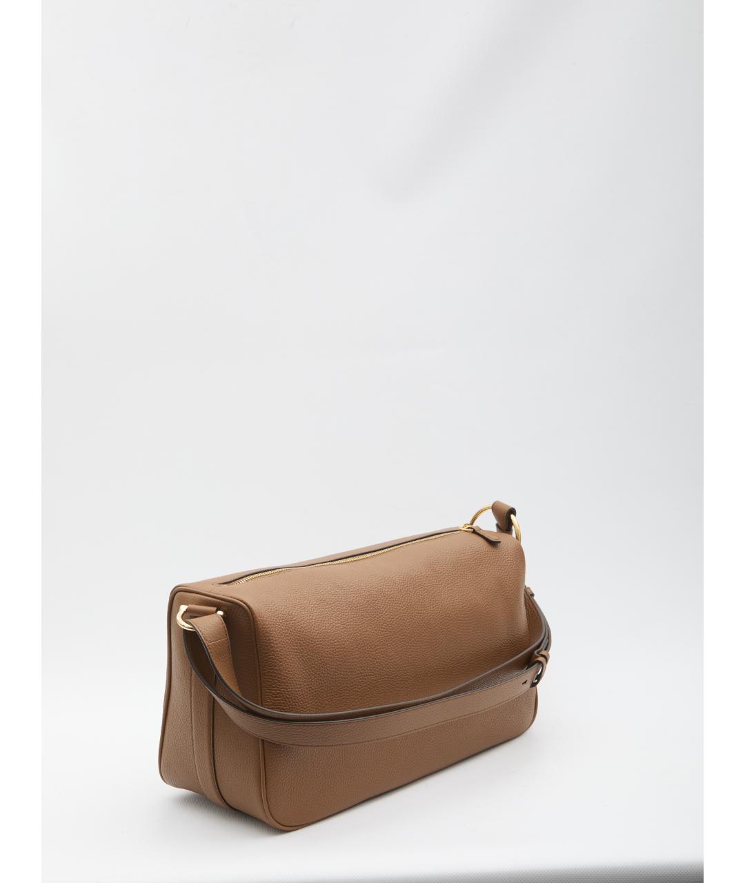 GUCCI Коричневая кожаная сумка через плечо, фото 4