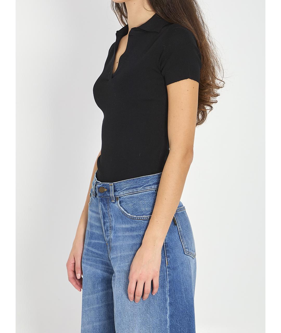 MAX MARA Черная шерстяная футболка, фото 3