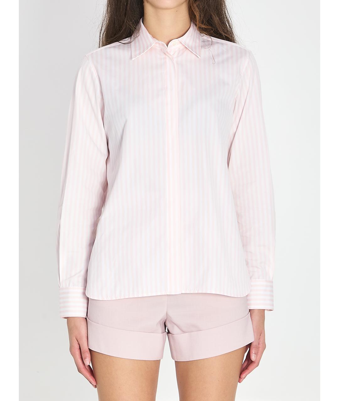 MAX MARA Розовая хлопковая рубашка, фото 4
