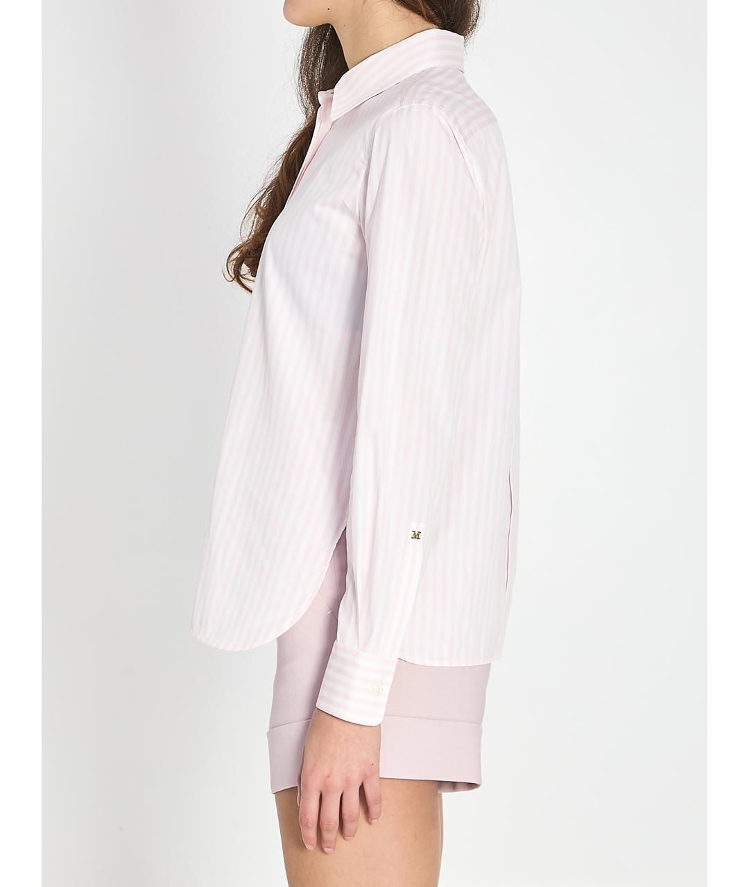 MAX MARA Розовая хлопковая рубашка, фото 3