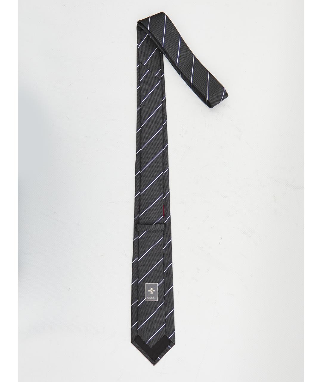 GUCCI Серый шелковый галстук, фото 2
