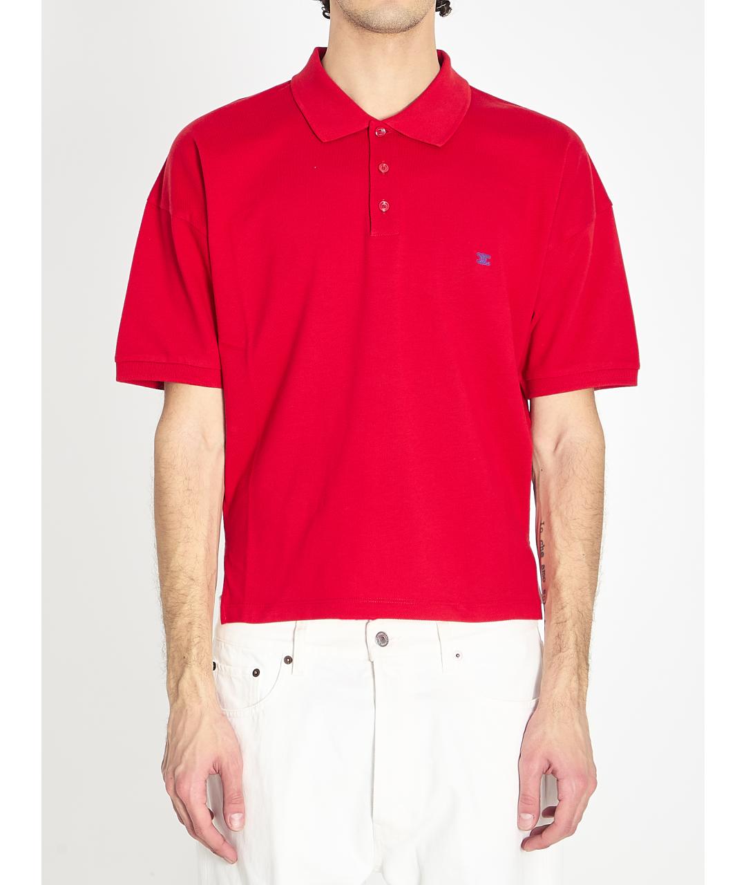 CELINE Красная хлопковая футболка, фото 3