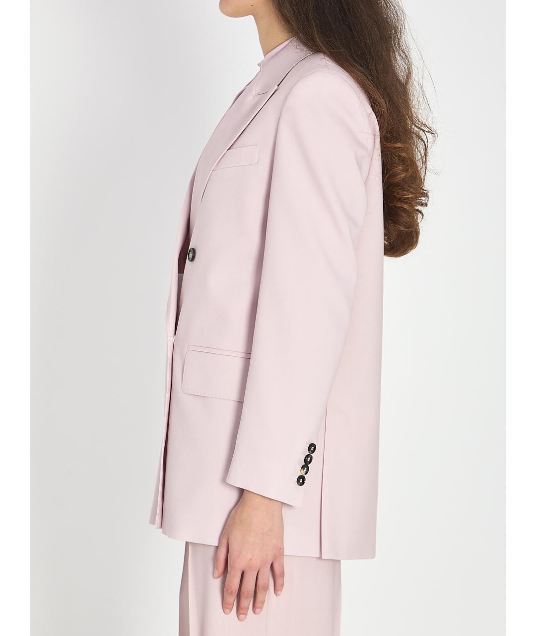 MAX MARA Розовый шерстяной жакет/пиджак, фото 3