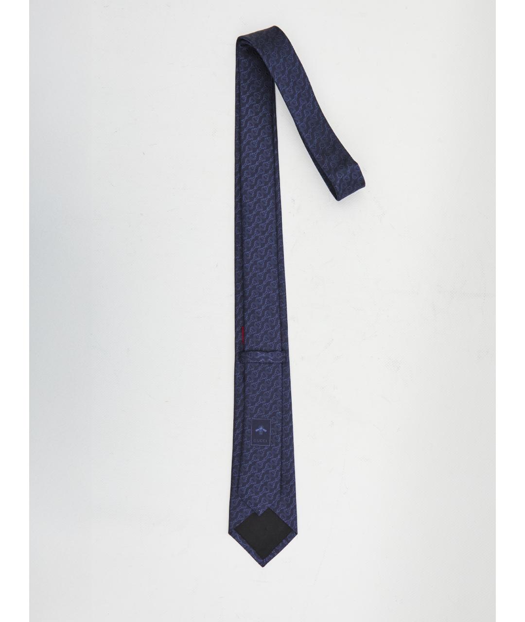 GUCCI Синий шелковый галстук, фото 2