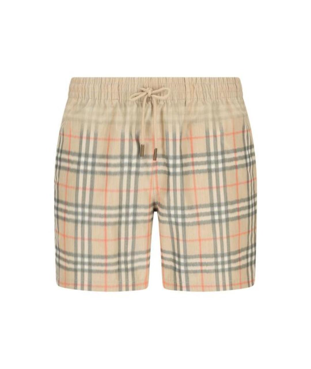 BURBERRY Бежевые полиэстеровые плавки, фото 1