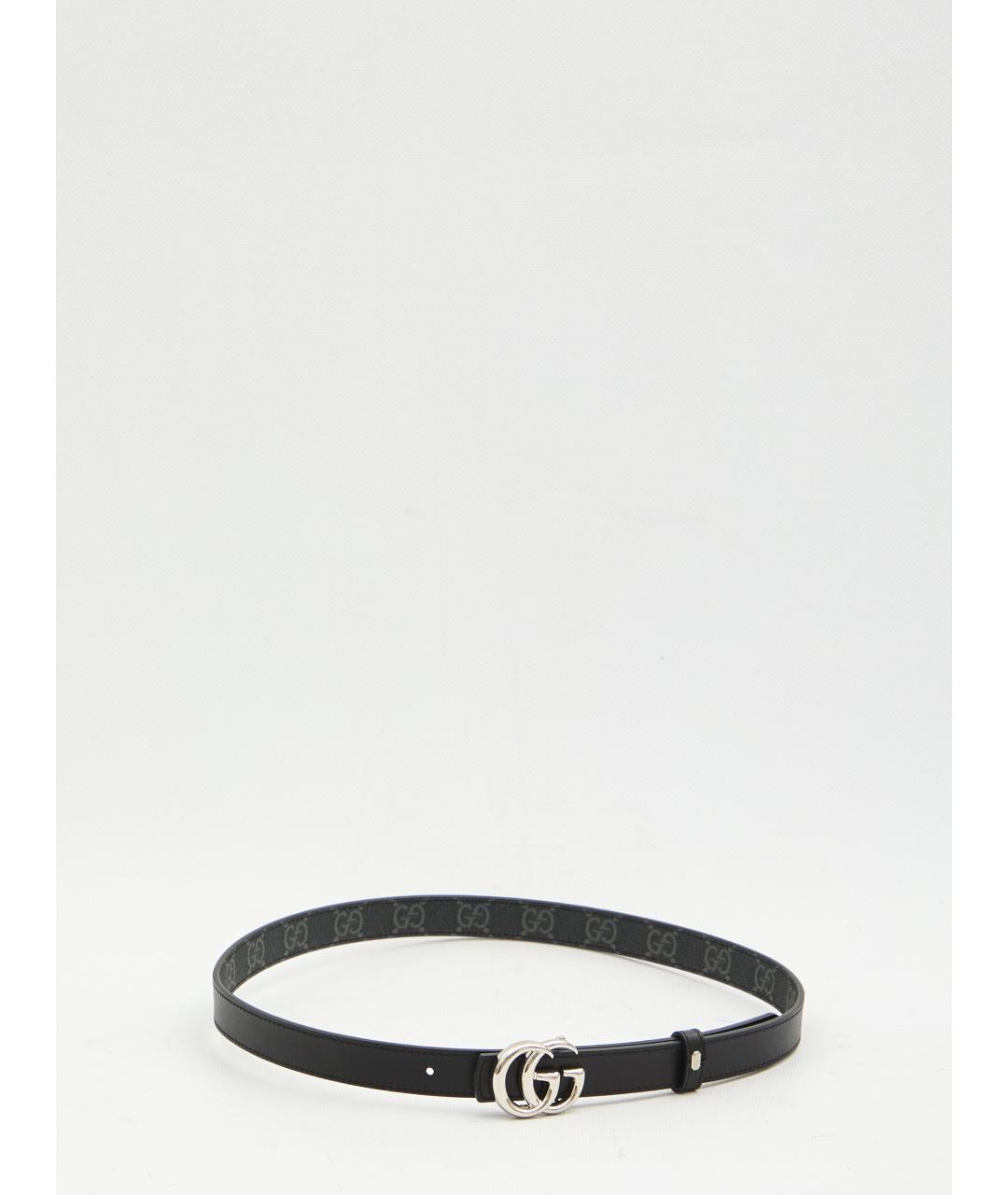 GUCCI Черный кожаный ремень, фото 3