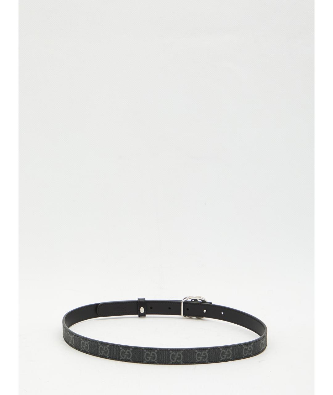 GUCCI Черный кожаный ремень, фото 2