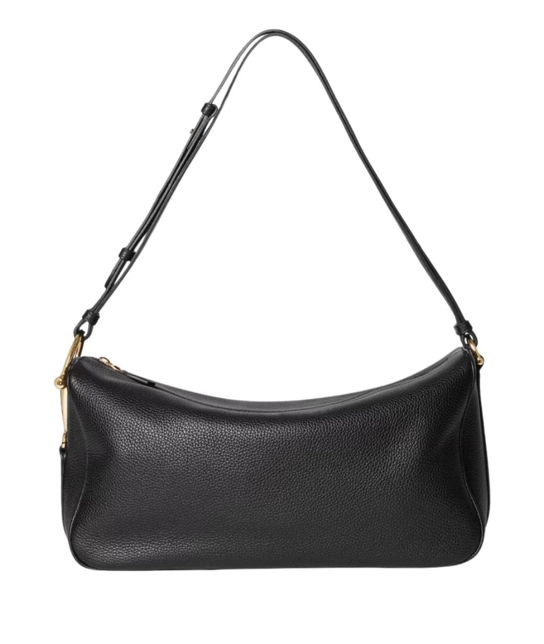 GUCCI Черная кожаная сумка через плечо, фото 1