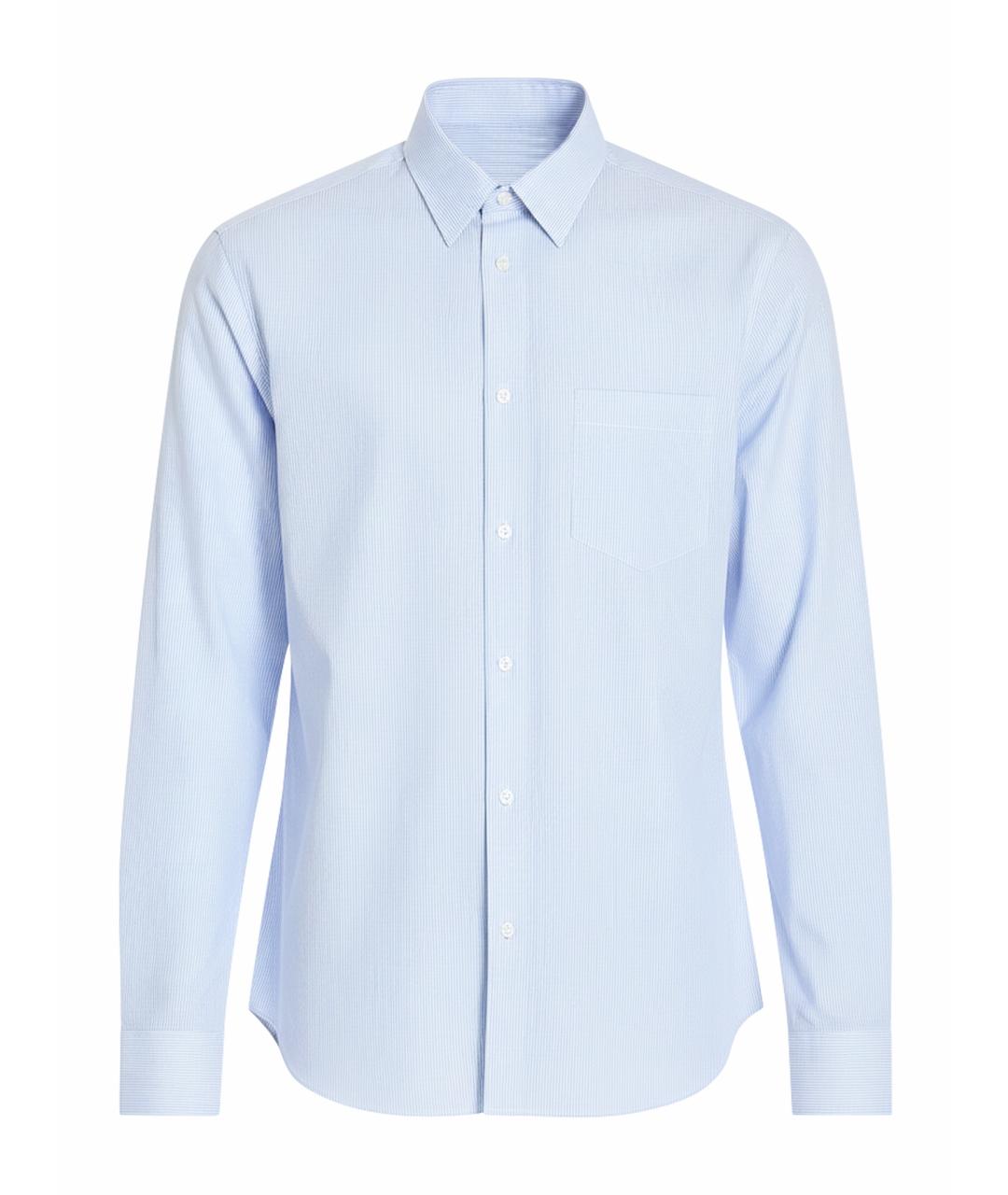 GUCCI Голубая хлопковая классическая рубашка, фото 1