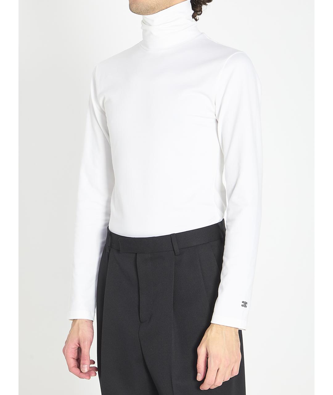 CELINE Белая хлопковая водолазка, фото 2