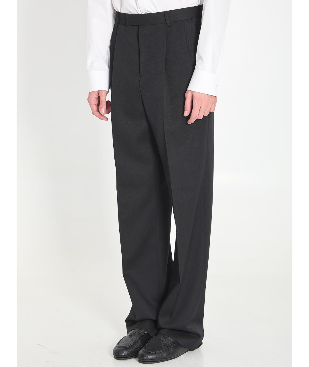 CELINE Черные шерстяные классические брюки, фото 4