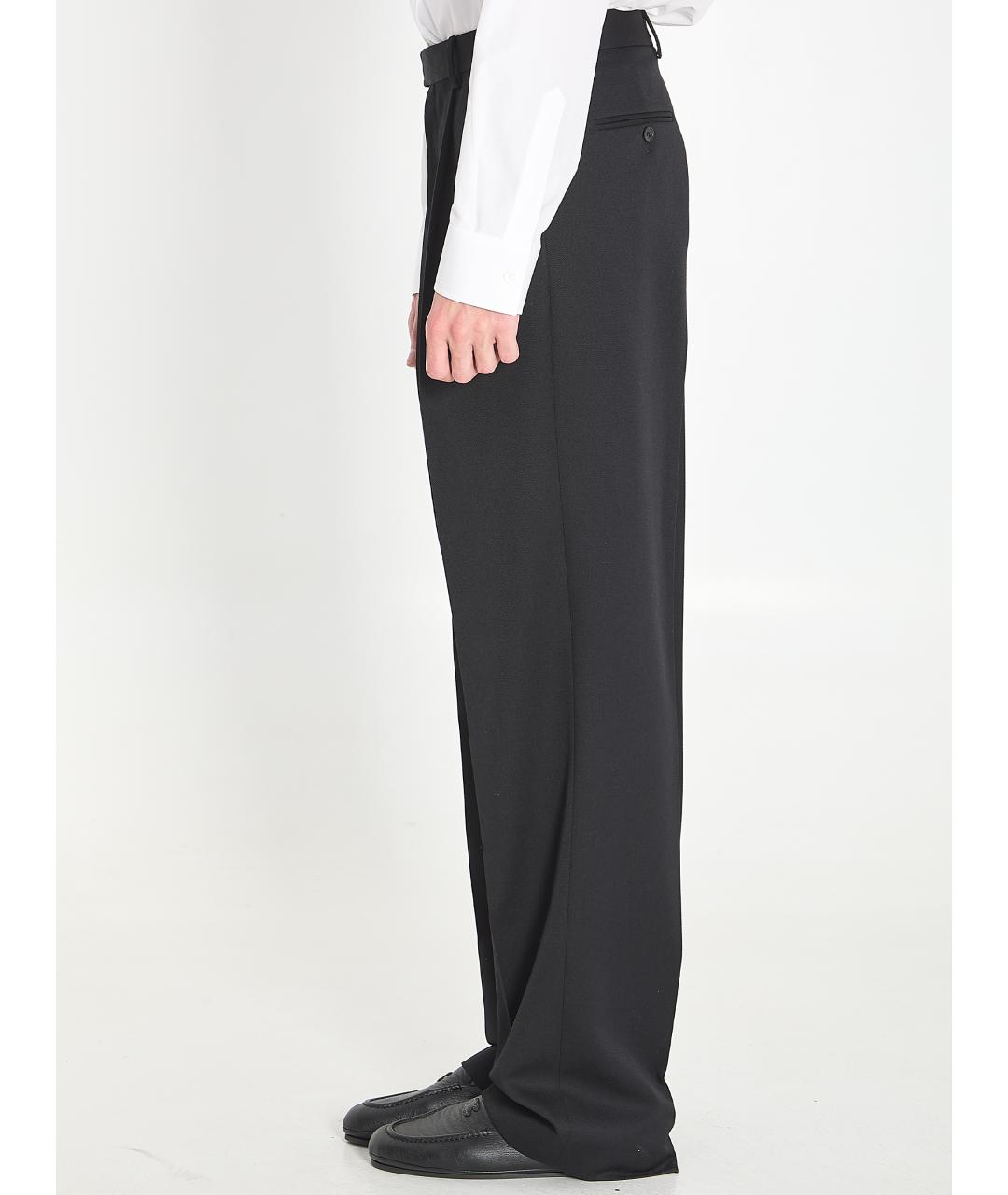 CELINE Черные шерстяные классические брюки, фото 5
