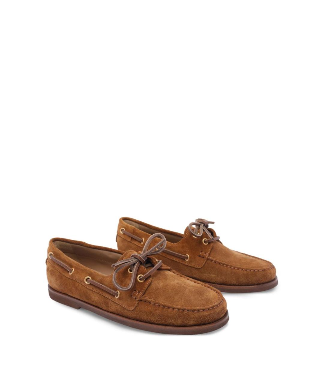 GIANVITO ROSSI Коричневые замшевые мокасины, фото 4