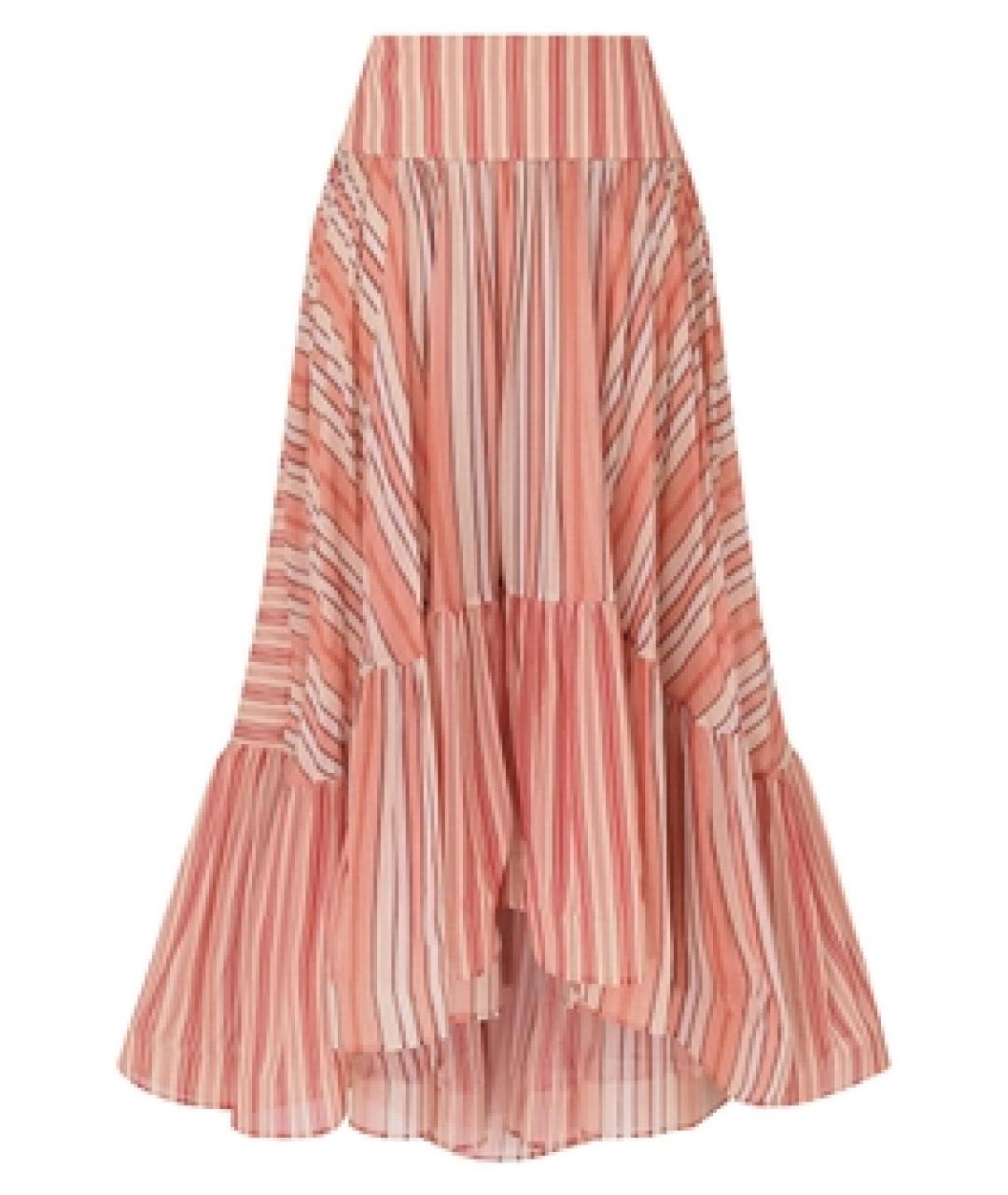 ZIMMERMANN Красная вискозная юбка миди, фото 1