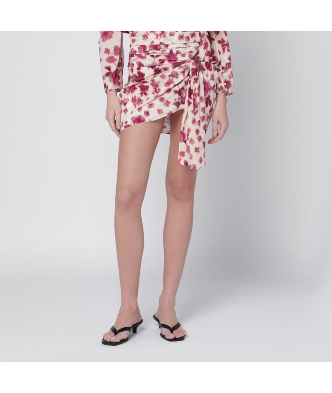 ISABEL MARANT Розовая шелковая юбка мини, фото 6