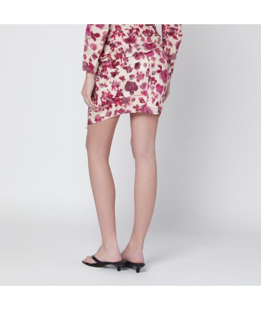 ISABEL MARANT Розовая шелковая юбка мини, фото 2