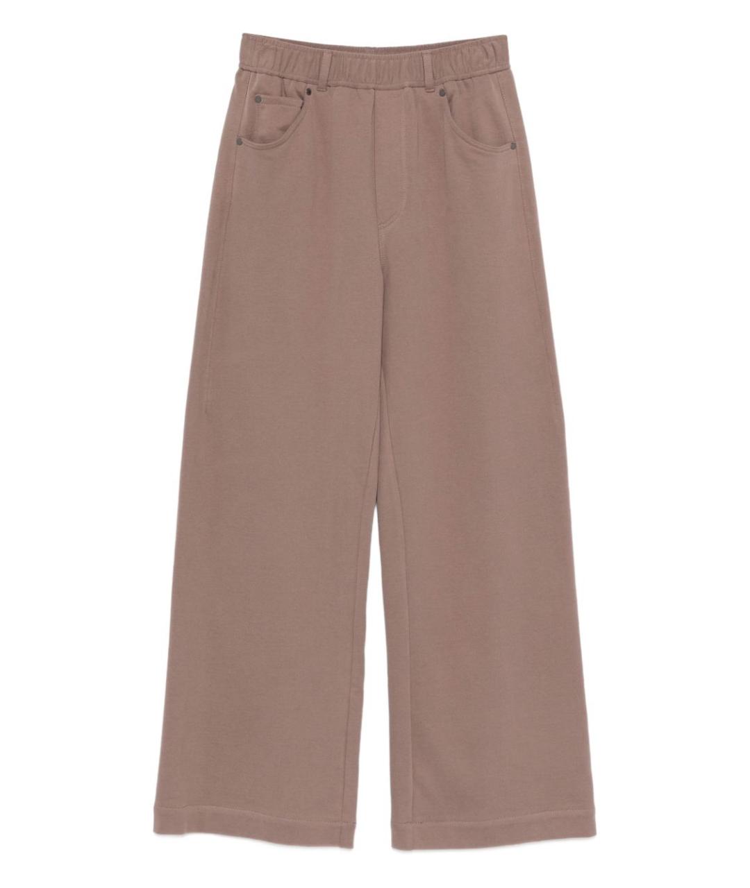 BRUNELLO CUCINELLI Коричневые хлопковые прямые брюки, фото 1