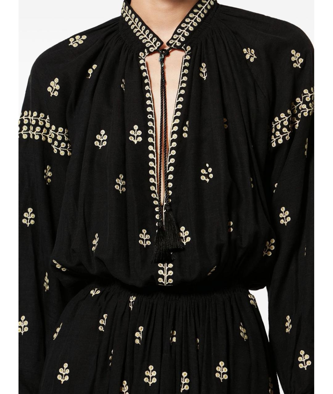 ISABEL MARANT Черное шелковое повседневное платье, фото 2