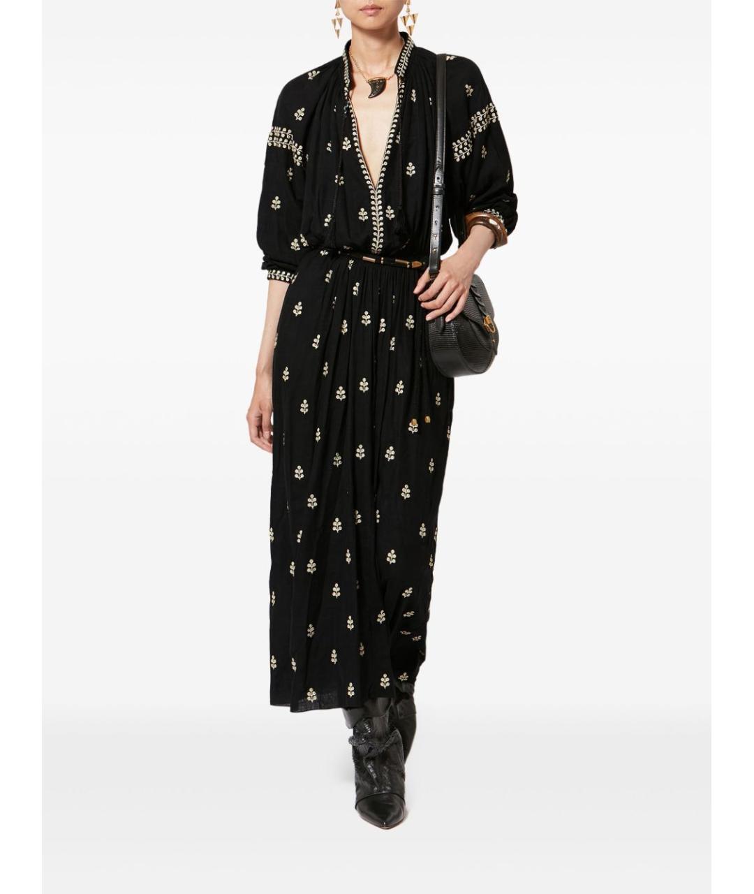 ISABEL MARANT Черное шелковое повседневное платье, фото 3