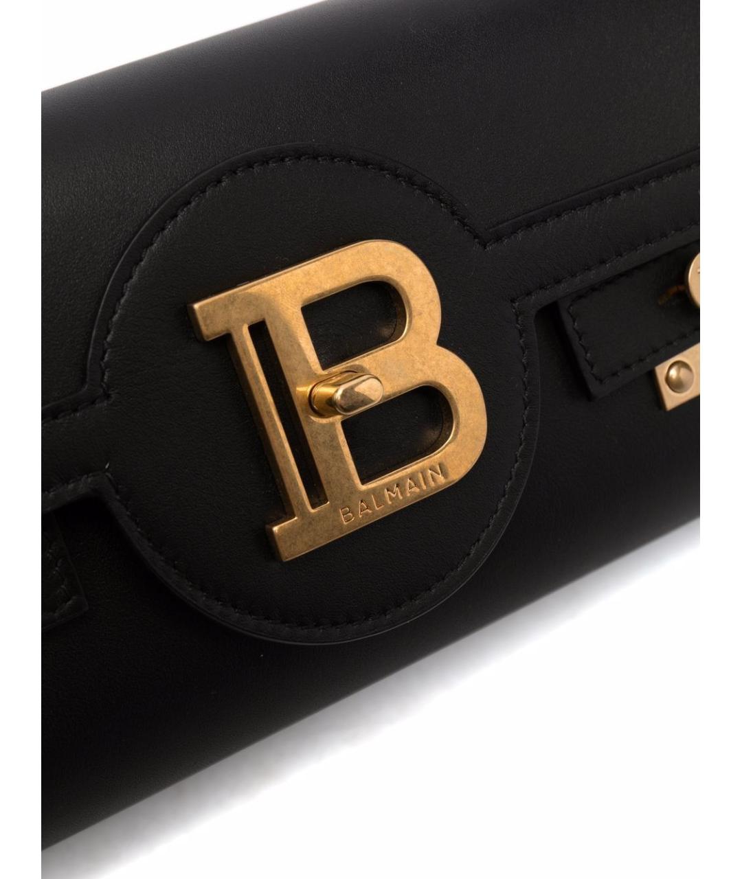 BALMAIN Черная кожаная сумка через плечо, фото 4