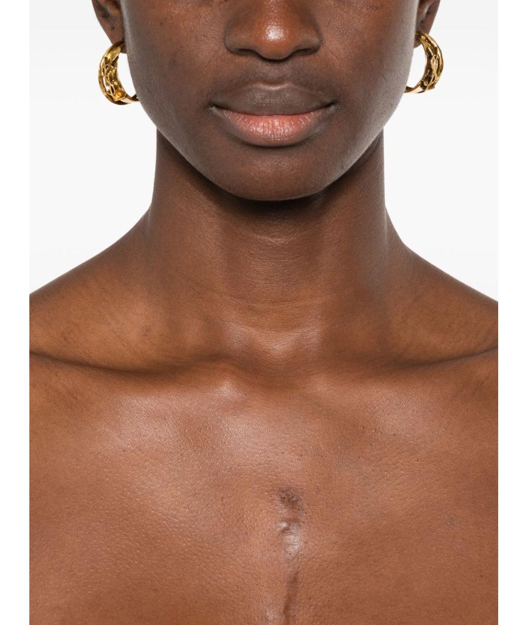 SAINT LAURENT Золотые металлические серьги, фото 2