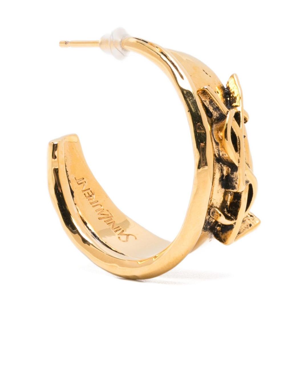 SAINT LAURENT Золотые металлические серьги, фото 1