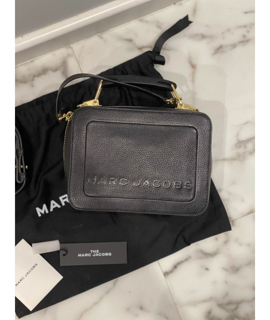 MARC BY MARC JACOBS Черная кожаная сумка тоут, фото 5