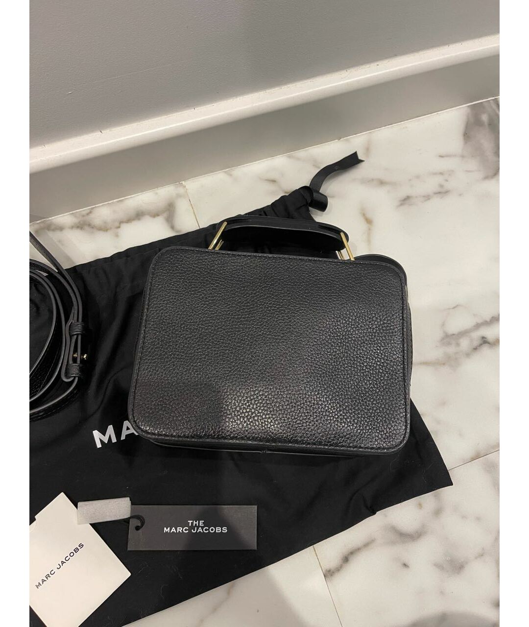 MARC BY MARC JACOBS Черная кожаная сумка тоут, фото 3