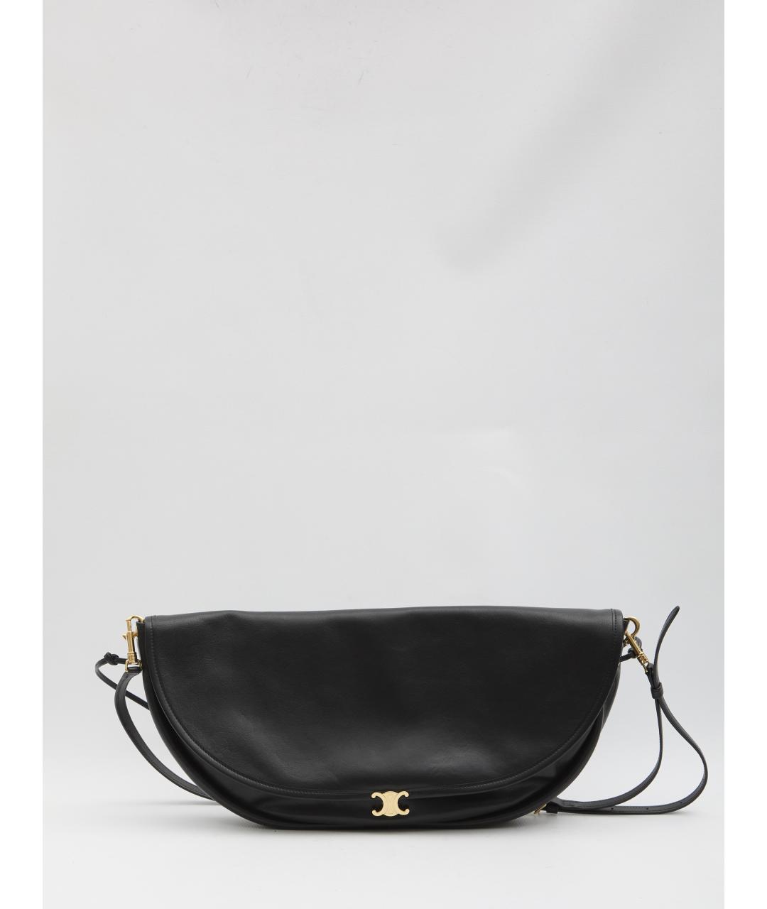 CELINE Черная кожаная сумка через плечо, фото 3
