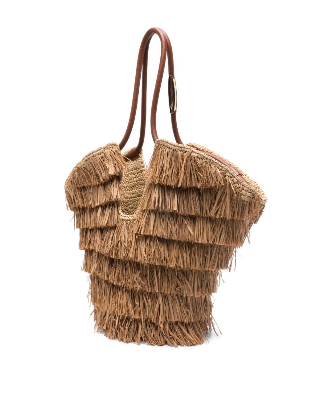 ZIMMERMANN Бежевая пелетеная сумка тоут, фото 5