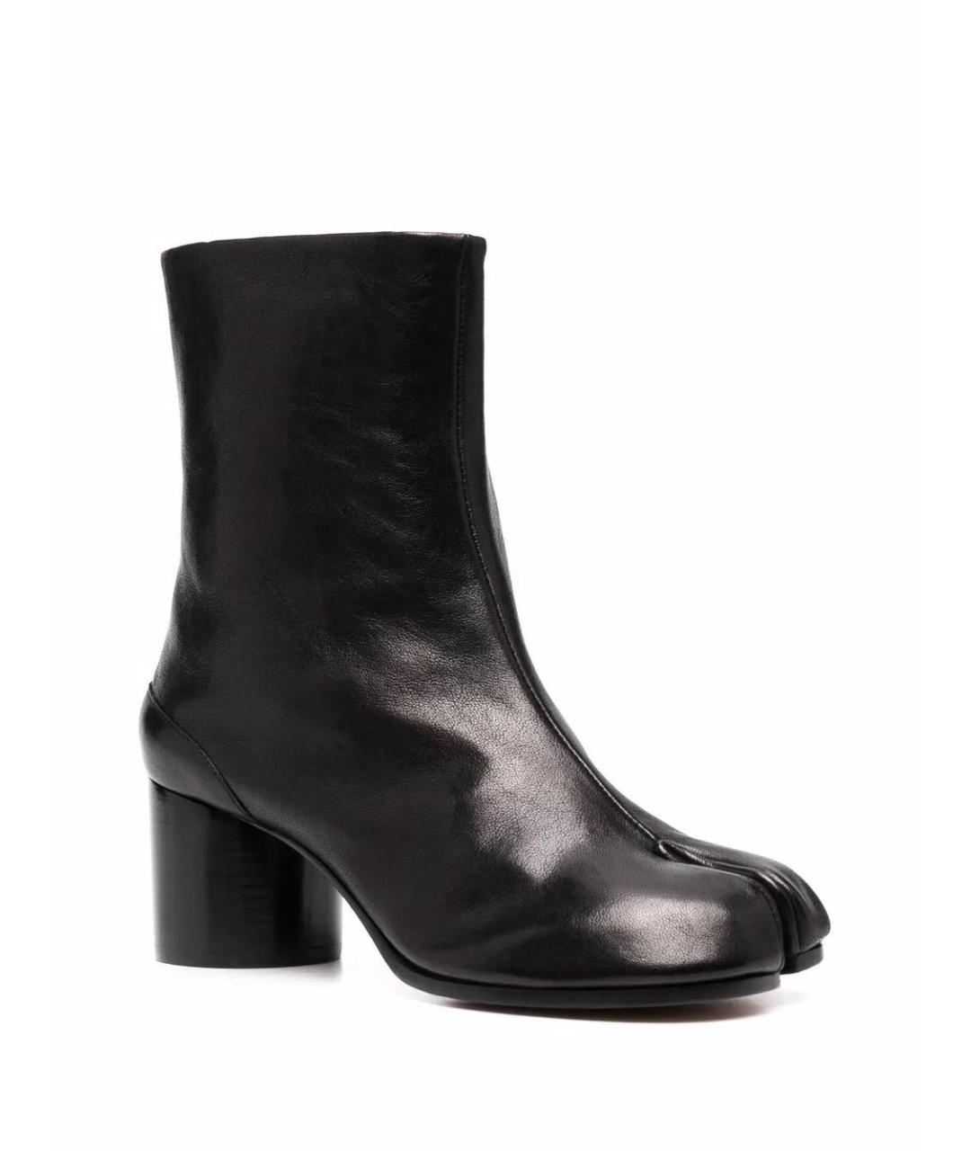 MAISON MARGIELA Черные кожаные ботильоны, фото 4