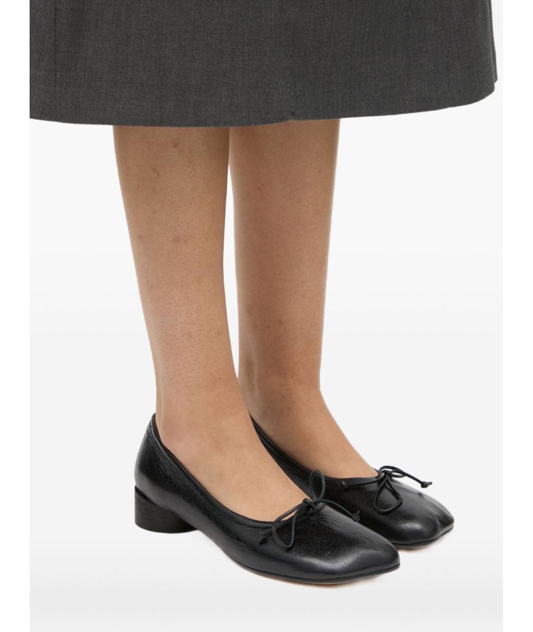 MM6 MAISON MARGIELA Черные кожаные туфли, фото 2